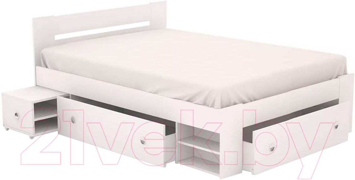 Каркас кровати Stolline Стелла 160 / СТЛ.132.14М (белый) - фото