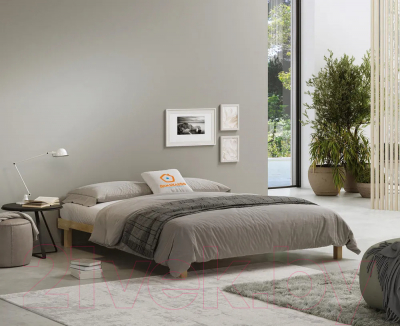 Двуспальная кровать Домаклево Канапе 160x200 (береза)