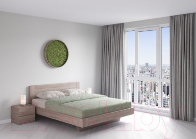 Каркас кровати Drewood Пиастр 140x200 / ПИ.002.300.000.00 (белый хлопок)