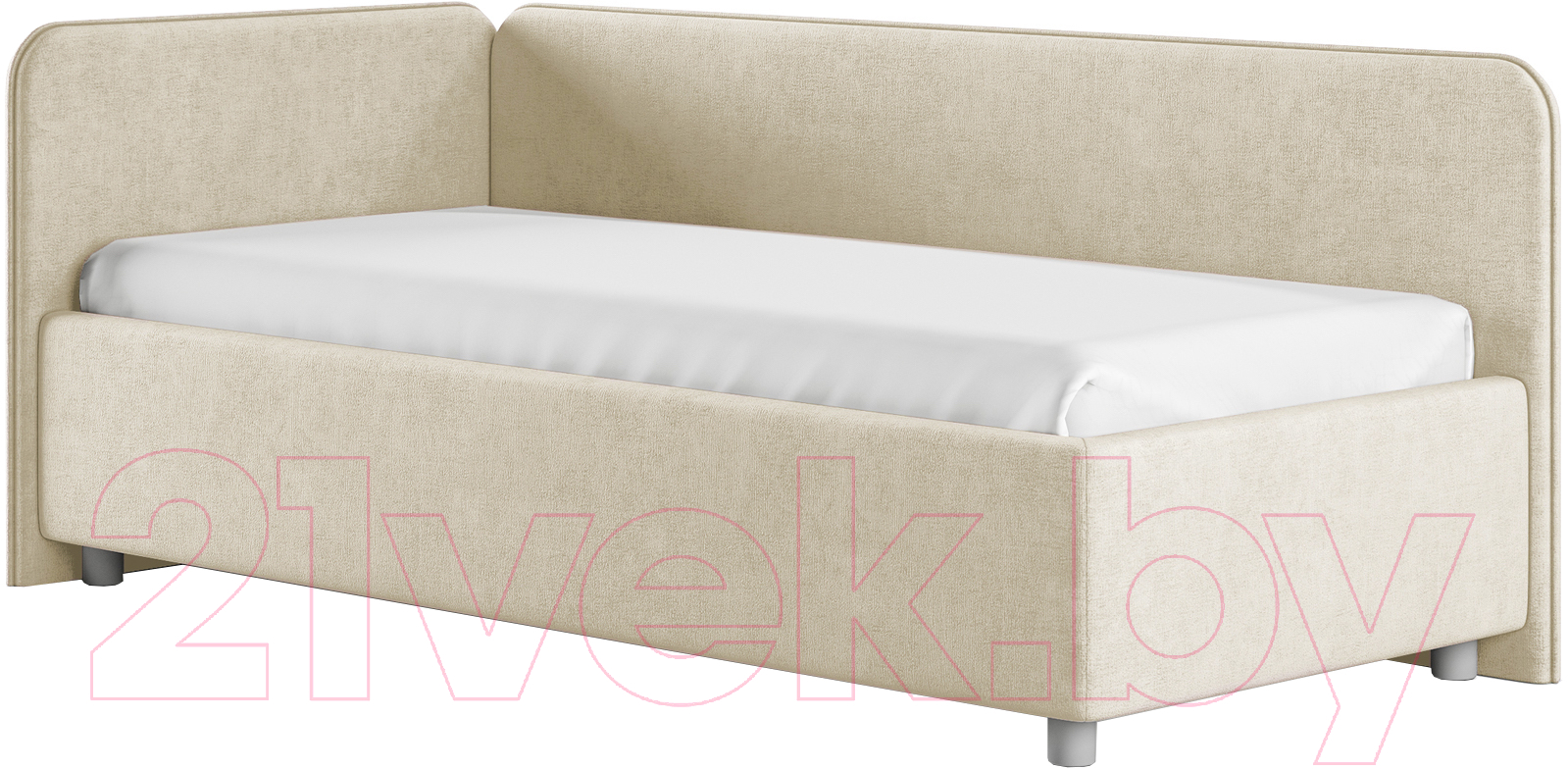 Каркас кровати Сонум Capri L 90x200 (микровелюр кремовый) - фото