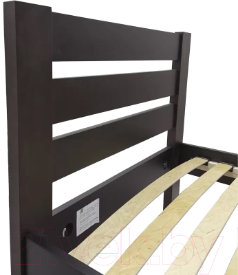 Полуторная кровать БАМА Массив Палермо 120x200 ольха (венге)