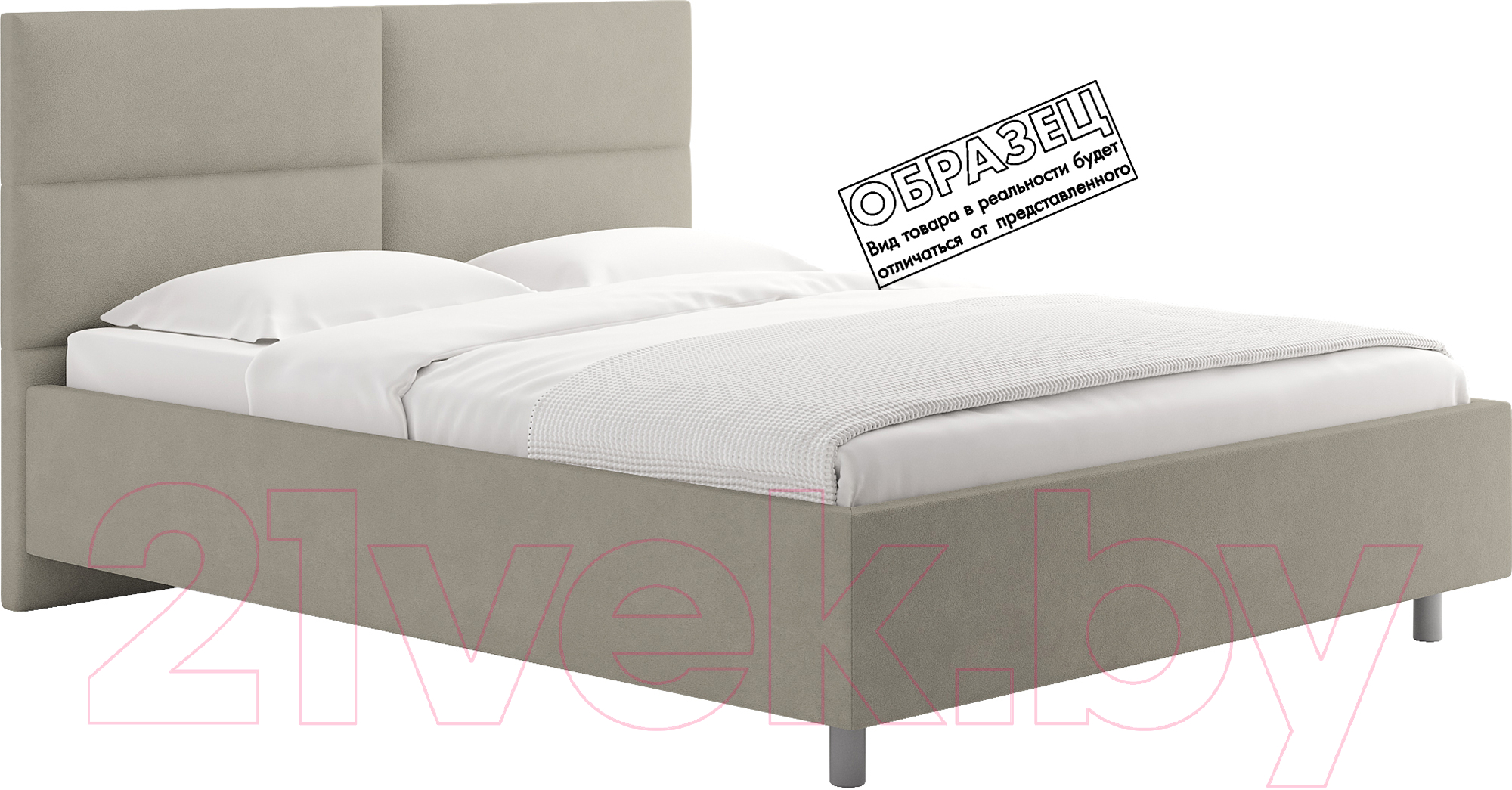 Каркас кровати Сонум Omega 90x200 (замша бежевый) - фото