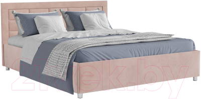 Двуспальная кровать Mebel-Ars Версаль 160 (кордрой бежевый) - фото