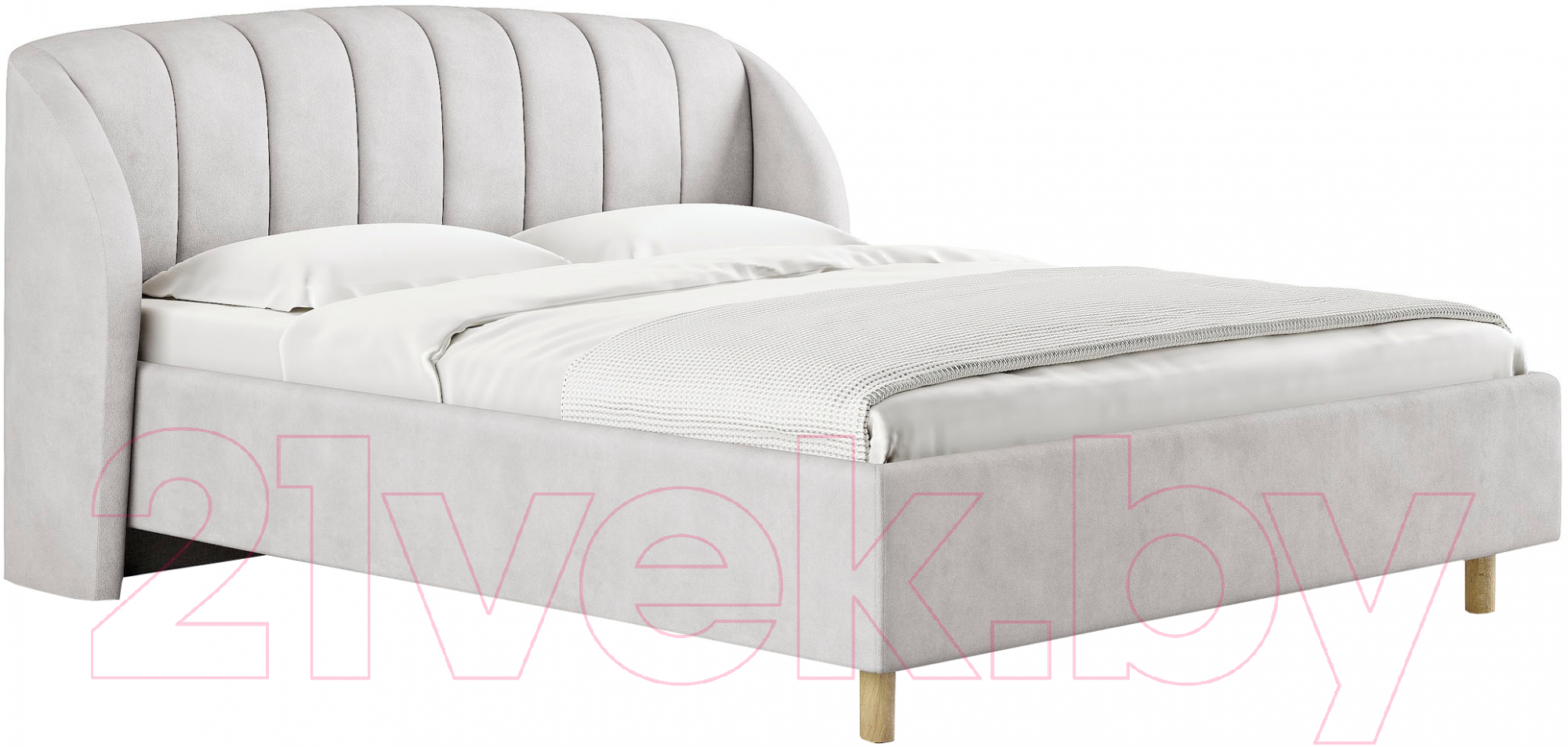 Каркас кровати Сонум Valencia 180x200 (замша пепельный) - фото