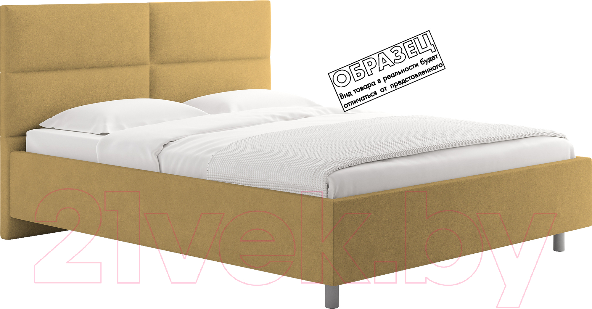 Каркас кровати Сонум Omega 90x200 (замша горчичный) - фото