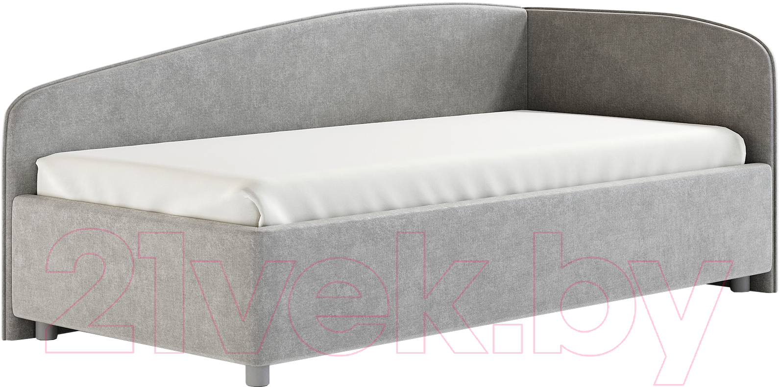 Каркас кровати Сонум Paola R 90x200 (микровелюр светло-серый) - фото