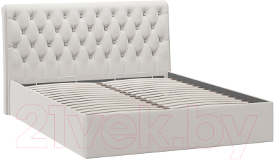 Двуспальная кровать ТриЯ Скарлет универсальная тип 1 с ПМ 160x200 (велюр бежевый)