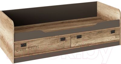 Кровать-тахта ТриЯ Пилигрим ТД-276.12.01 (дуб каньон светлый/серый) - фото