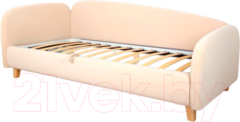 Кровать-тахта DiArt Альба 0.9 левая (велюр Магия 3) - фото
