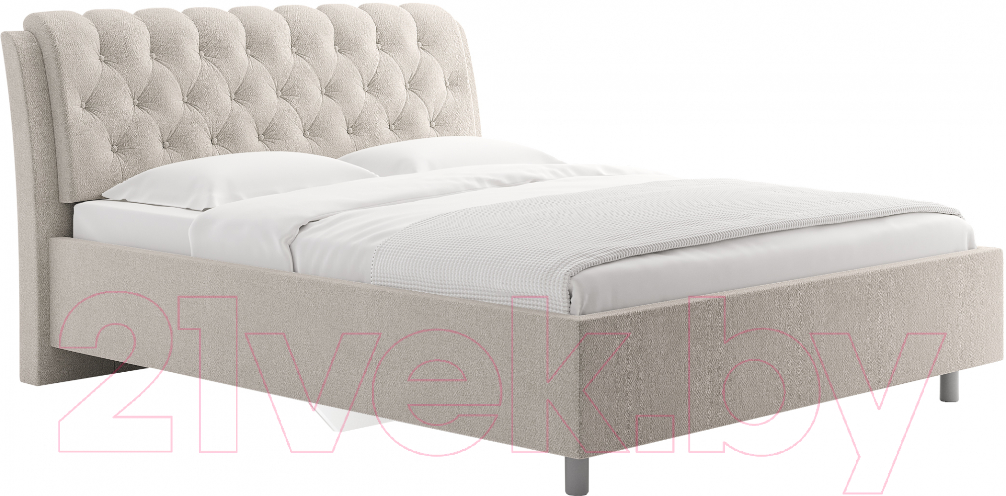 Каркас кровати Сонум Olivia 160x200 (рогожка песочный) - фото