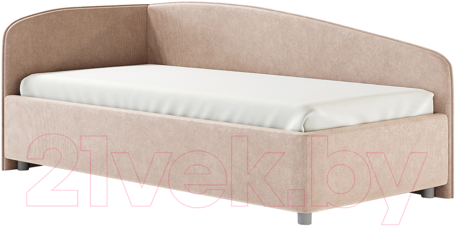 Каркас кровати Сонум Paola L 90x200 (микровелюр кремовый) - фото