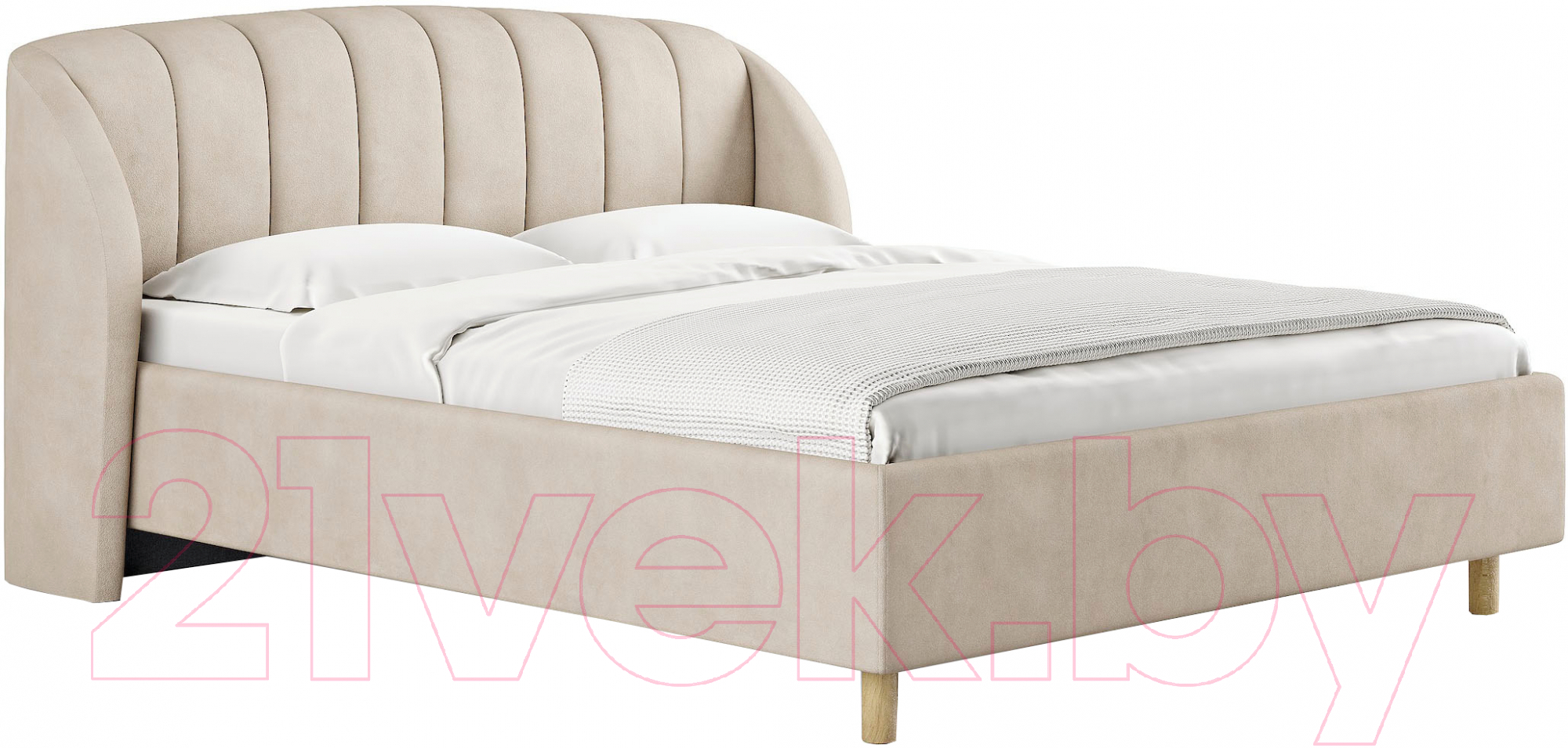 Каркас кровати Сонум Valencia 180x200 (замша кремовый) - фото