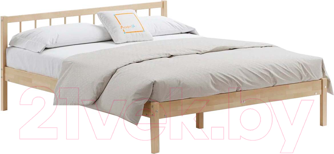 Двуспальная кровать Домаклево Мечта 4 180x200 (береза/натуральный) - фото