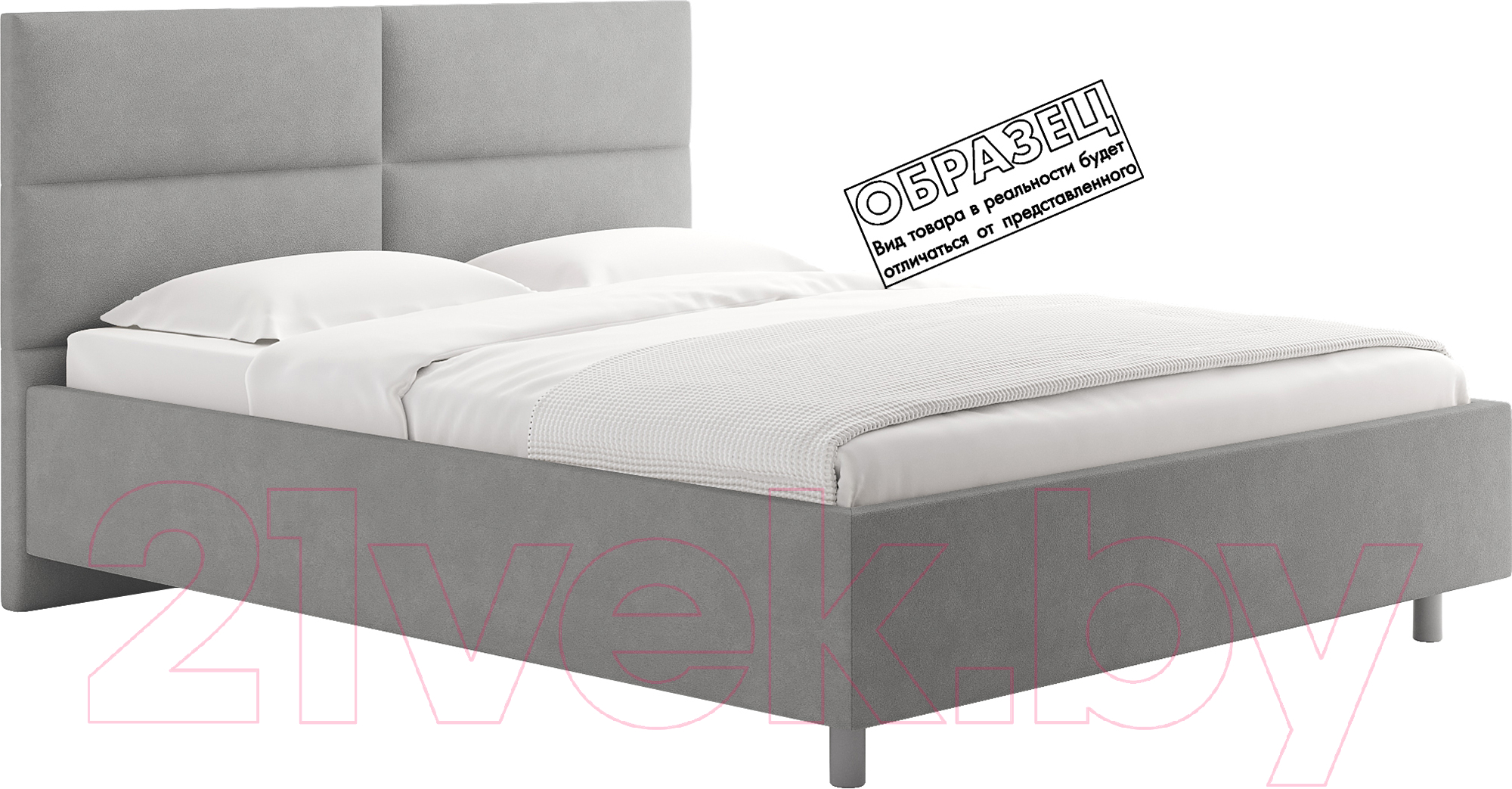 Каркас кровати Сонум Omega 90x200 (замша серый) - фото