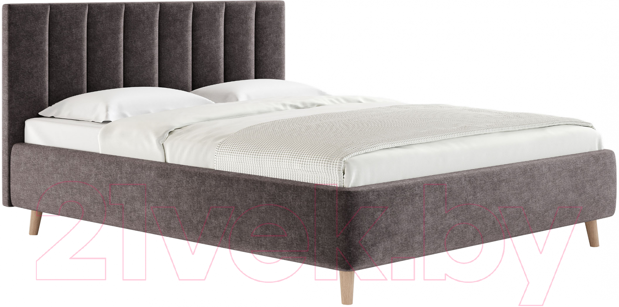 Каркас кровати Сонум Alma 160x200 (микровелюр кофе) - фото