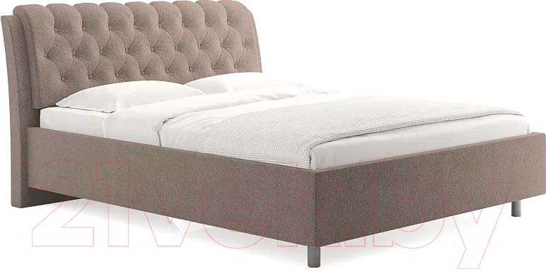 Каркас кровати Сонум Olivia 200x200 (рогожка мокко) - фото