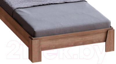 Каркас кровати Мебельград Соренто 120x200 (дуб стирлинг/кофе структурный матовый)