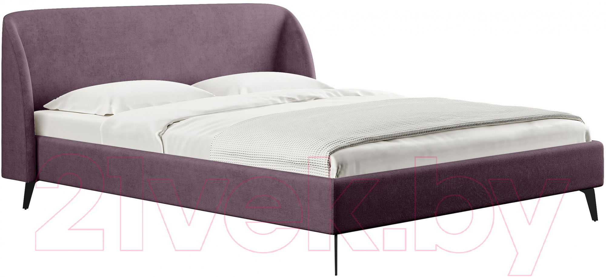 Каркас кровати Сонум Rosa 160x200 (микровелюр лаванда) - фото