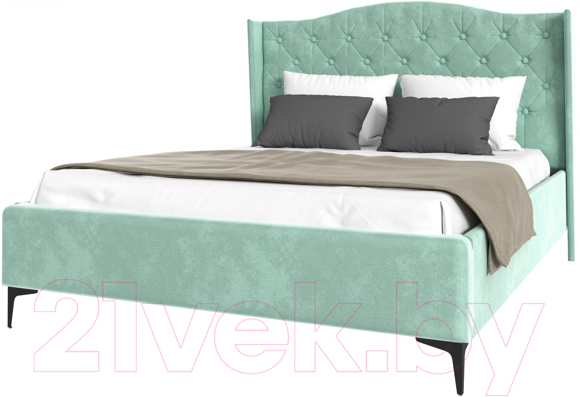 Каркас кровати НК Мебель Tango 140x200 / 72306794 (велюр мята) - фото