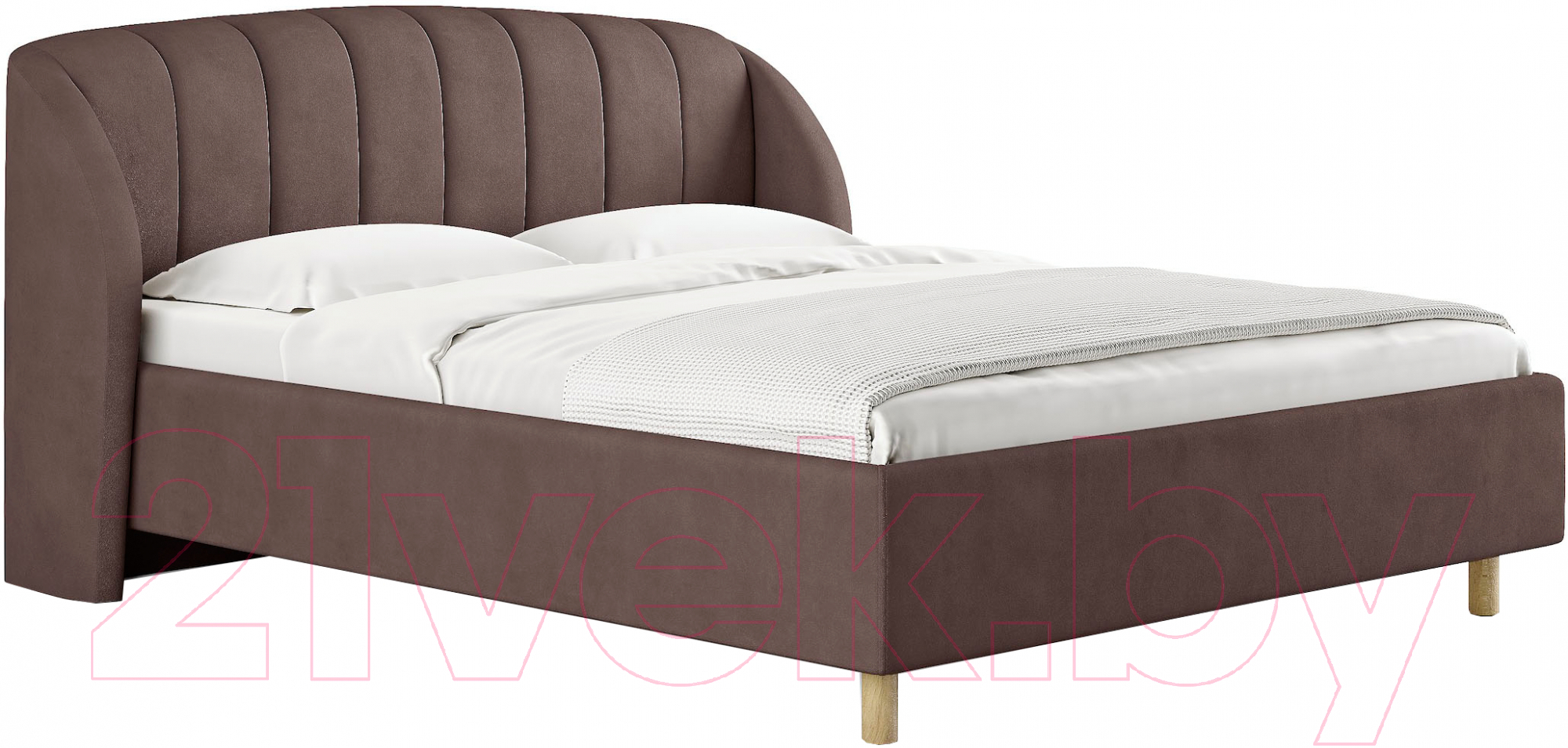 Каркас кровати Сонум Valencia 90x200 (замша какао) - фото