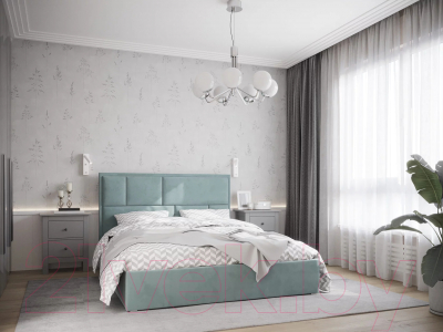 Каркас кровати НК Мебель Madison 140x200 / 72306318 (велюр мята)