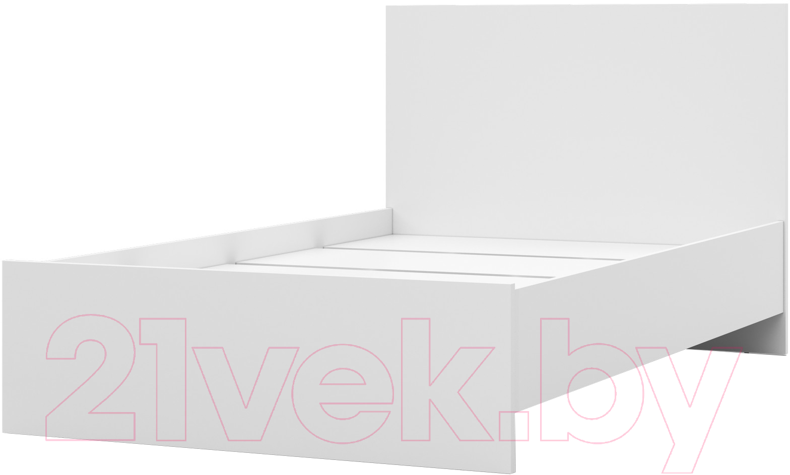 Полуторная кровать MySTAR Сноули 1200 ИВ-121.14 (белый) - фото