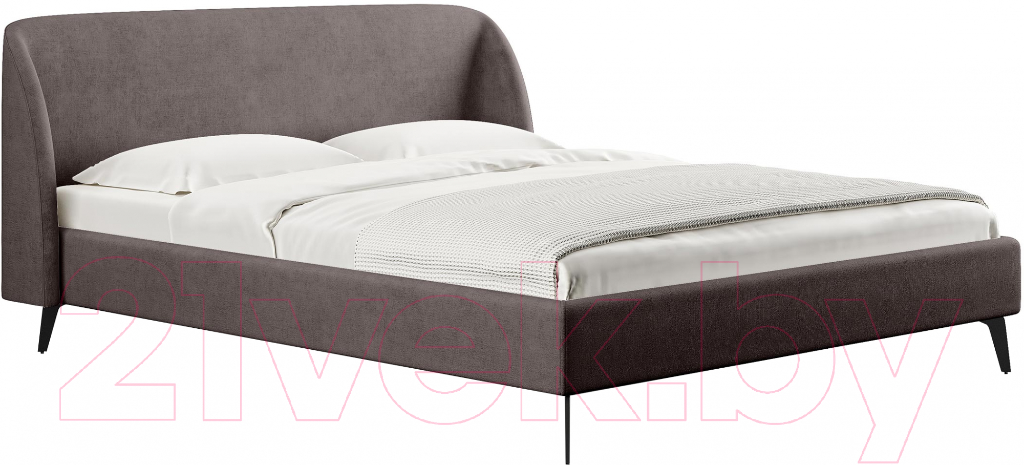 Каркас кровати Сонум Rosa 160x200 (микровелюр кофе) - фото