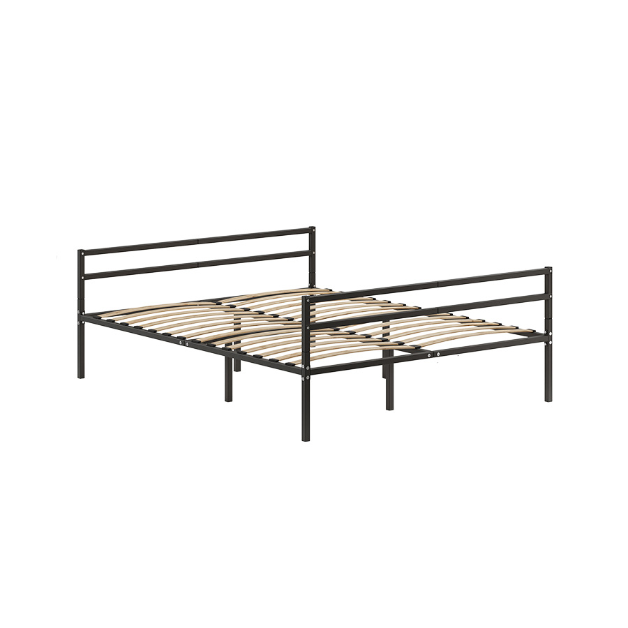 Полуторная кровать Домаклево Металика Г2+Г2 140x200 (черный) - фото