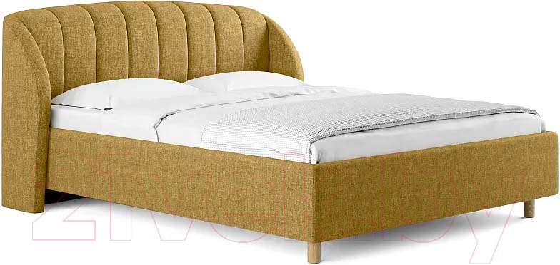 Каркас кровати Сонум Valencia 200x200 (кашемир горчичный) - фото
