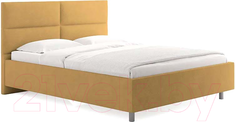 Каркас кровати Сонум Omega 200x200 (замша горчичный) - фото