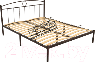Односпальная кровать Князев Мебель Люмия ЛЯ.90.190.М (медный антик) - фото