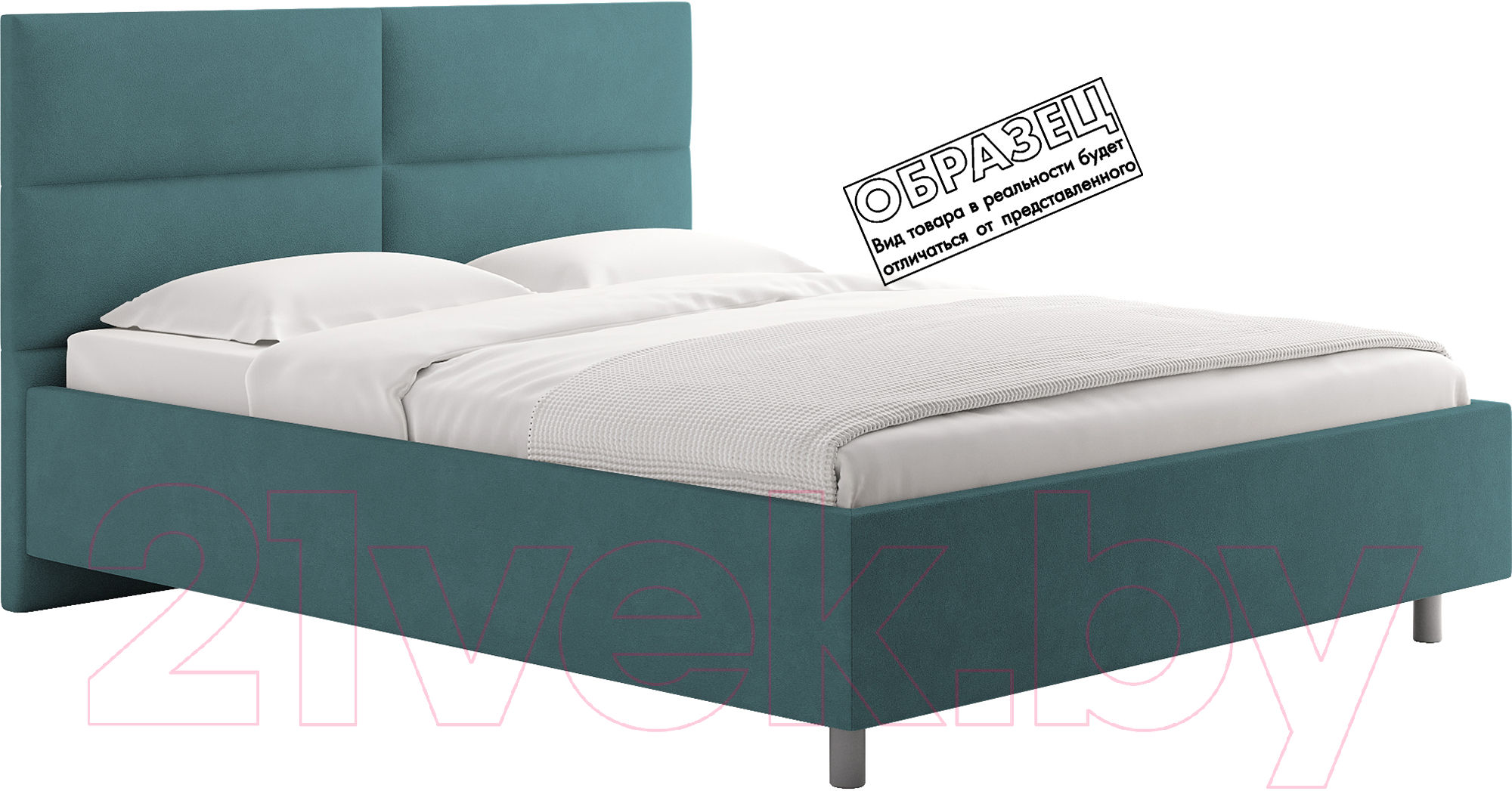 Каркас кровати Сонум Omega 90x200 (замша изумрудный) - фото