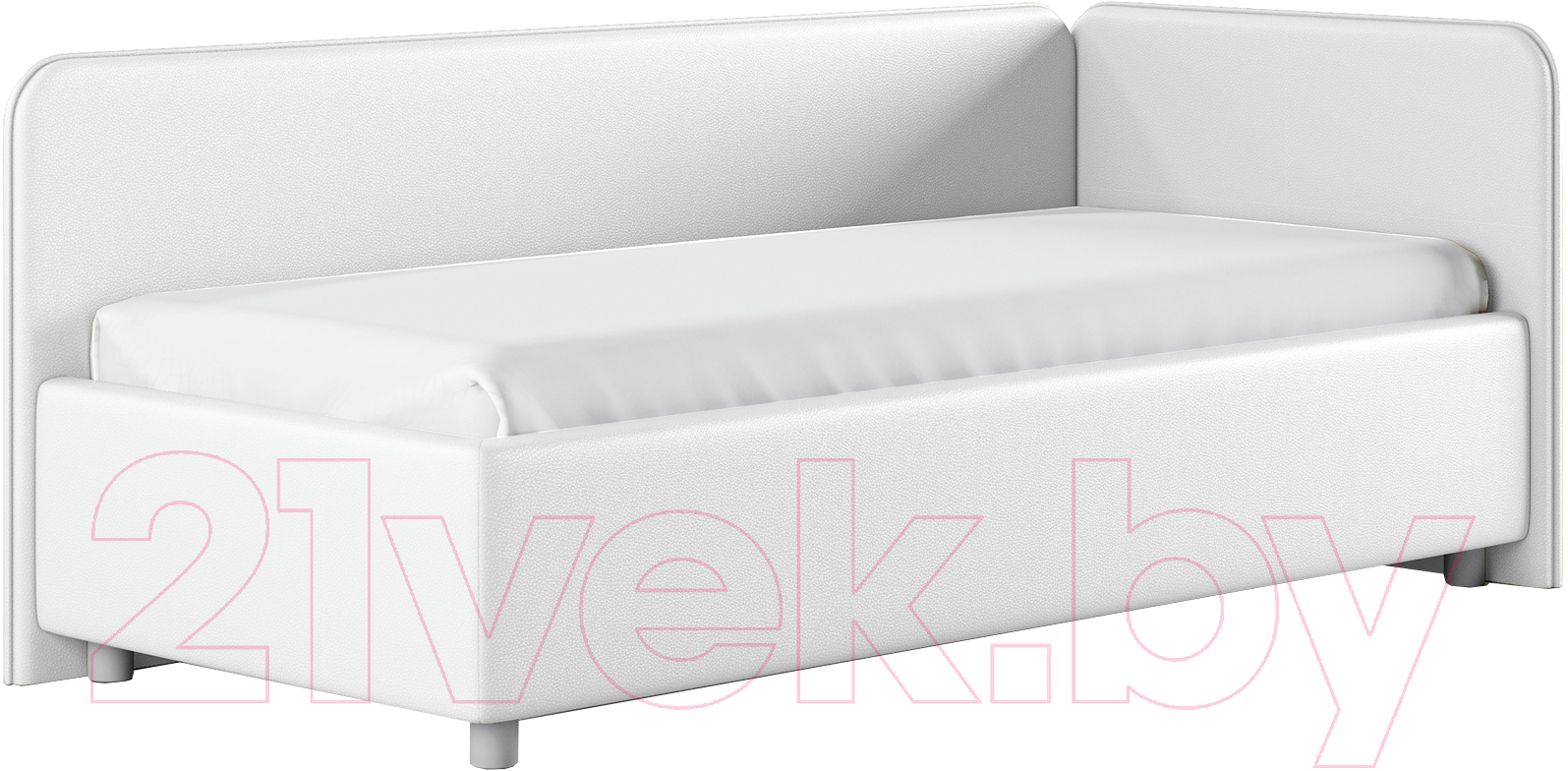 Каркас кровати Сонум Capri R 90x200 (экокожа белый) - фото