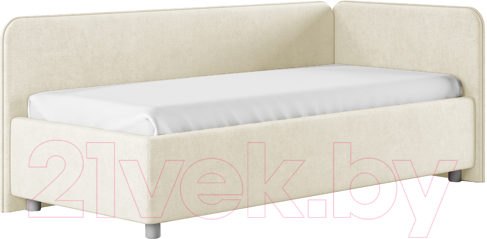 Каркас кровати Сонум Capri R 90x200 (микровелюр бежевый) - фото