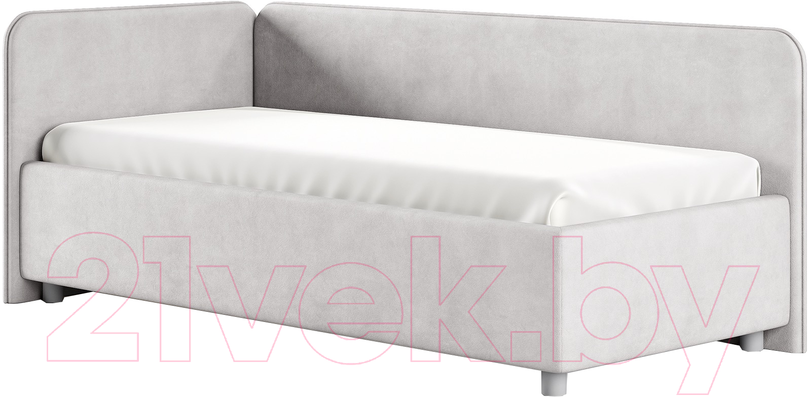 Каркас кровати Сонум Capri L 90x200 (замша пепельный) - фото