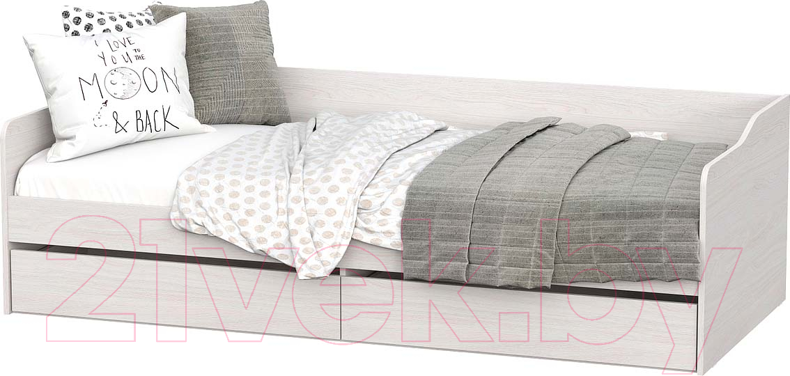 Каркас кровати NN мебель КР 1 Серия 2 универсальная (ясень анкор светлый) - фото