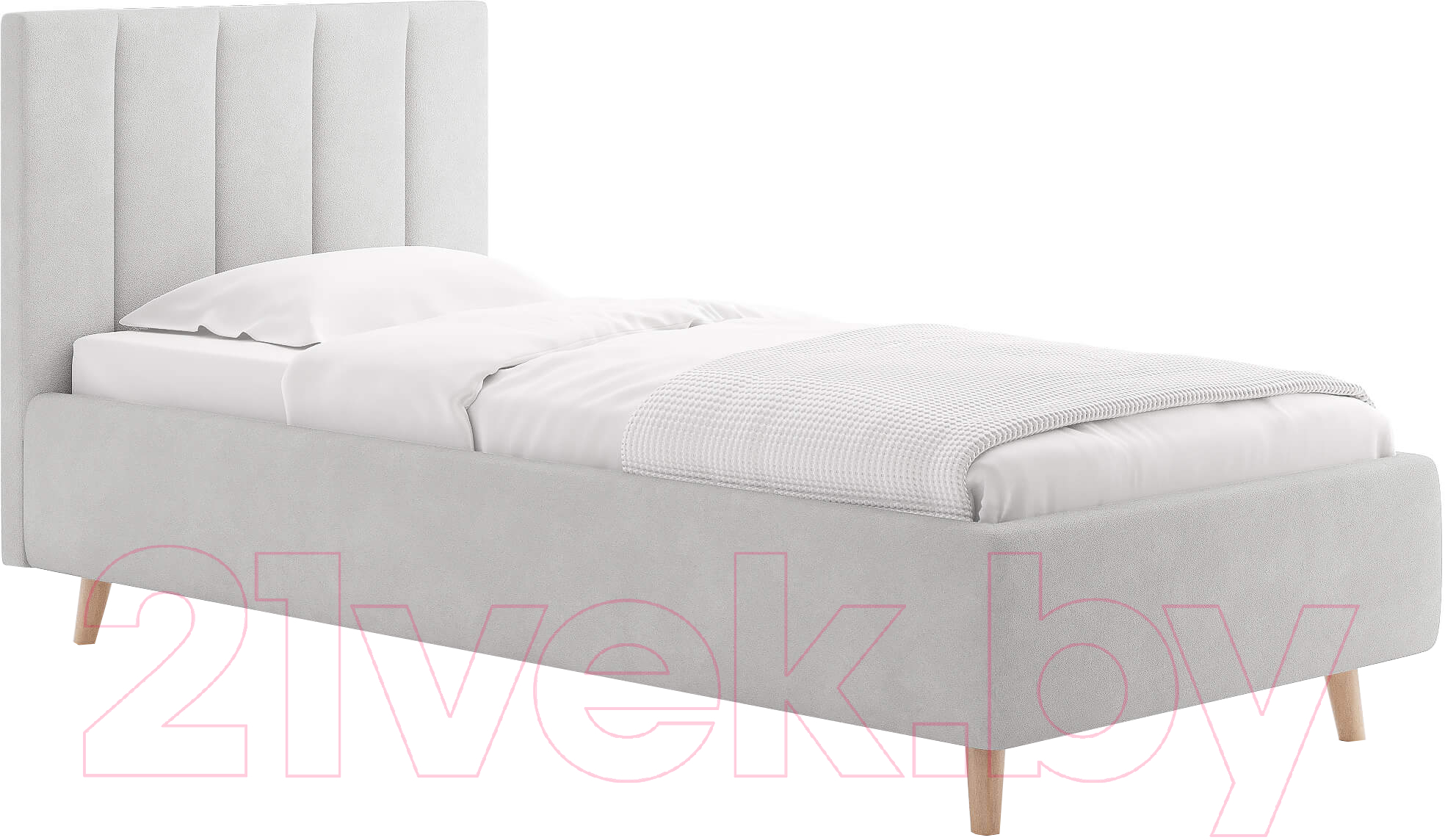 Каркас кровати Сонум Alma 90x200 (замша пепельный) - фото