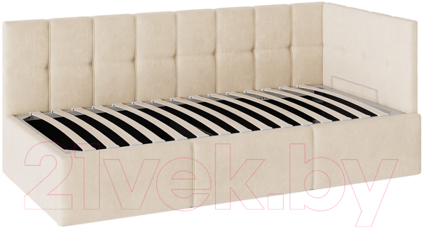 Односпальная кровать Bon Mebel Оттава с ПМ 90x200 (бежевый)