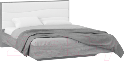 Каркас кровати ТриЯ Миранда Тип 1 160x200 (дуб гамильтон/белый глянец) - фото
