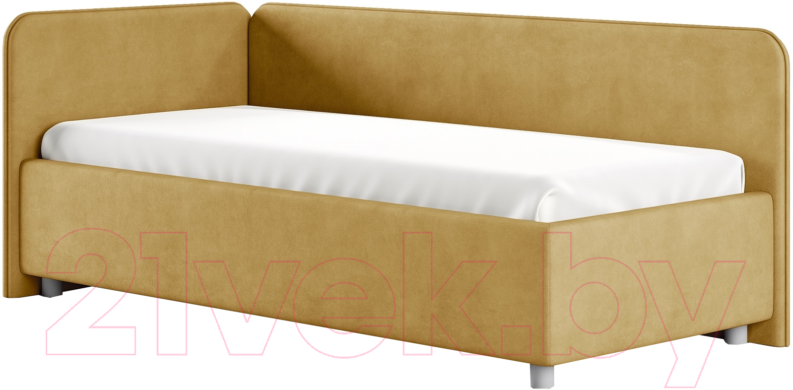 Каркас кровати Сонум Capri L 90x200 (замша горчичный) - фото