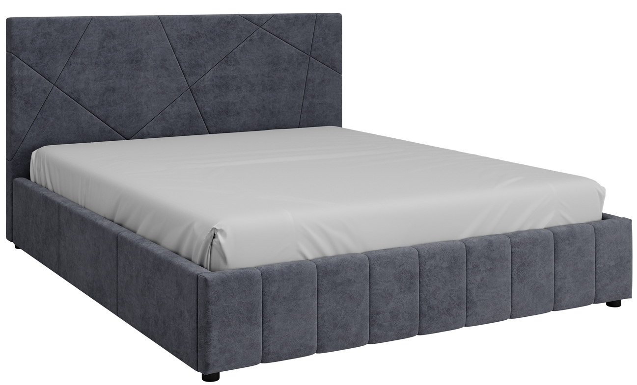 Полуторная кровать Bravo Мебель Нельсон Абстракция 140x200 с ПМ Стандарт 7 вариант (океан) - фото