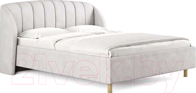 Каркас кровати Сонум Valencia 200x200 (замша пепельный) - фото