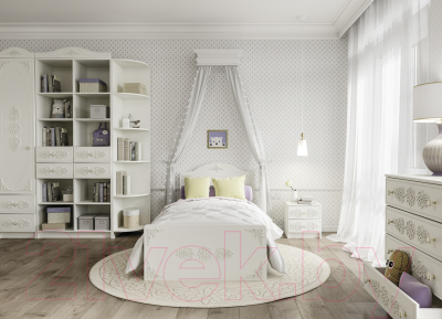 Односпальная кровать ДСВ МС Ki-Ki КРД 900.1 (белый)