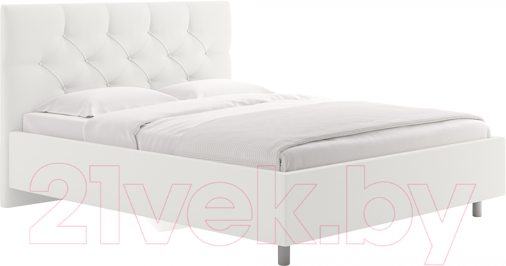 Каркас кровати Сонум Bari 160x200 (экокожа белый) - фото