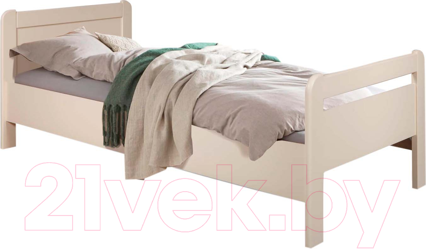 Односпальная кровать Гомельдрев ГМ 1358 90x200 Ольха (слоновая кость) - фото