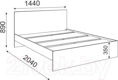 Полуторная кровать Rinner Осло М04 140х200