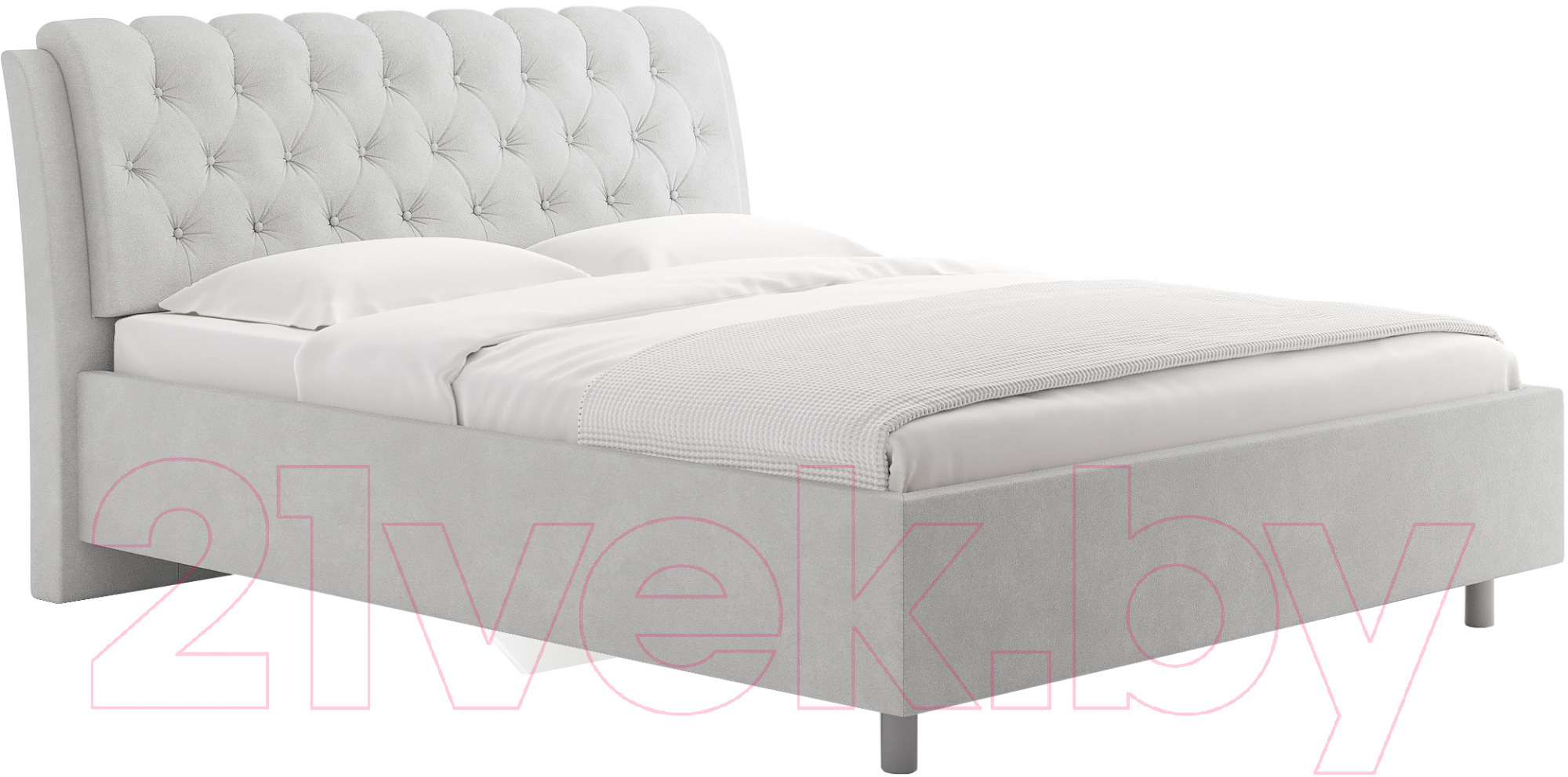 Каркас кровати Сонум Olivia 180x200 (замша пепельный) - фото