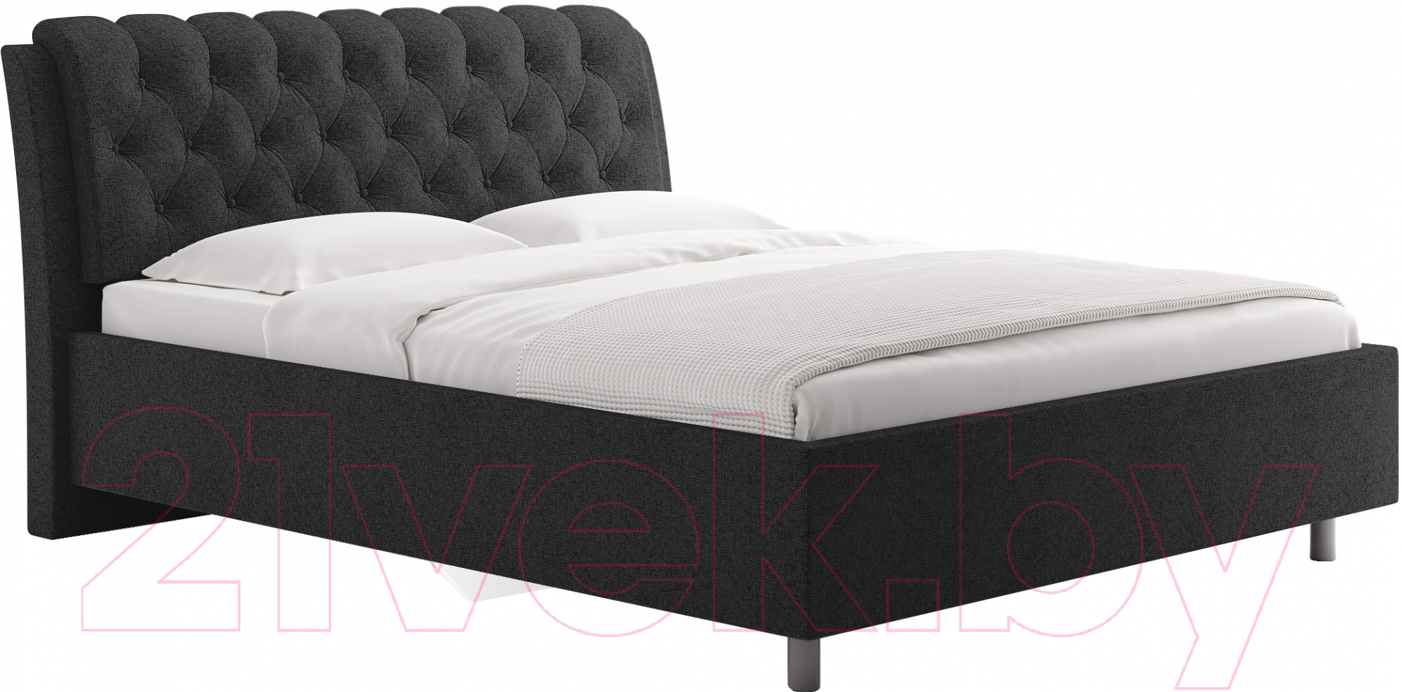 Каркас кровати Сонум Olivia 90x200 (кашемир графитовый) - фото