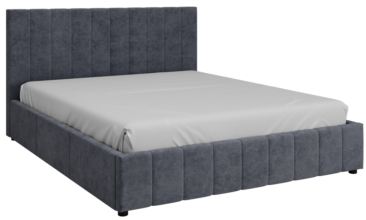 Двуспальная кровать Bravo Мебель Нельсон Вертикаль 180x200 с ПМ Стандарт 7 вариант (океан) - фото