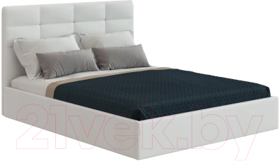 Каркас кровати НК Мебель Соната 90x200 / 72306380 (белый кожзам) - фото